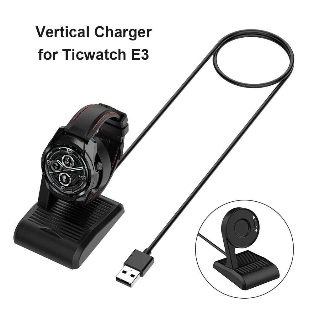 1m Charger Cradle Dock for TicWatch E3/Pro3/PRO3 Lite USB Fast Charging Cable