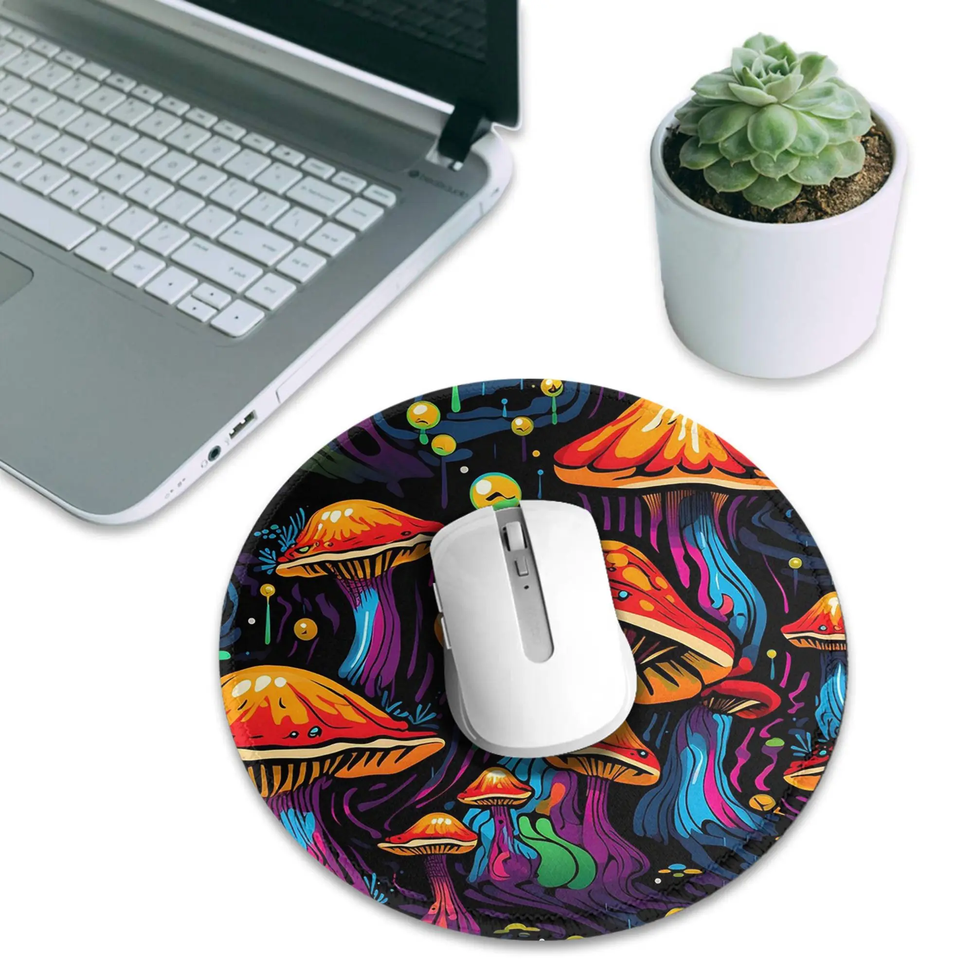 Acid Trippy Weird Psychedelic Wavy Mushroom Mouse Pad Computer Keyboard Mouse Mat Gaming PC Laptop Desk Mat Office Table Mats