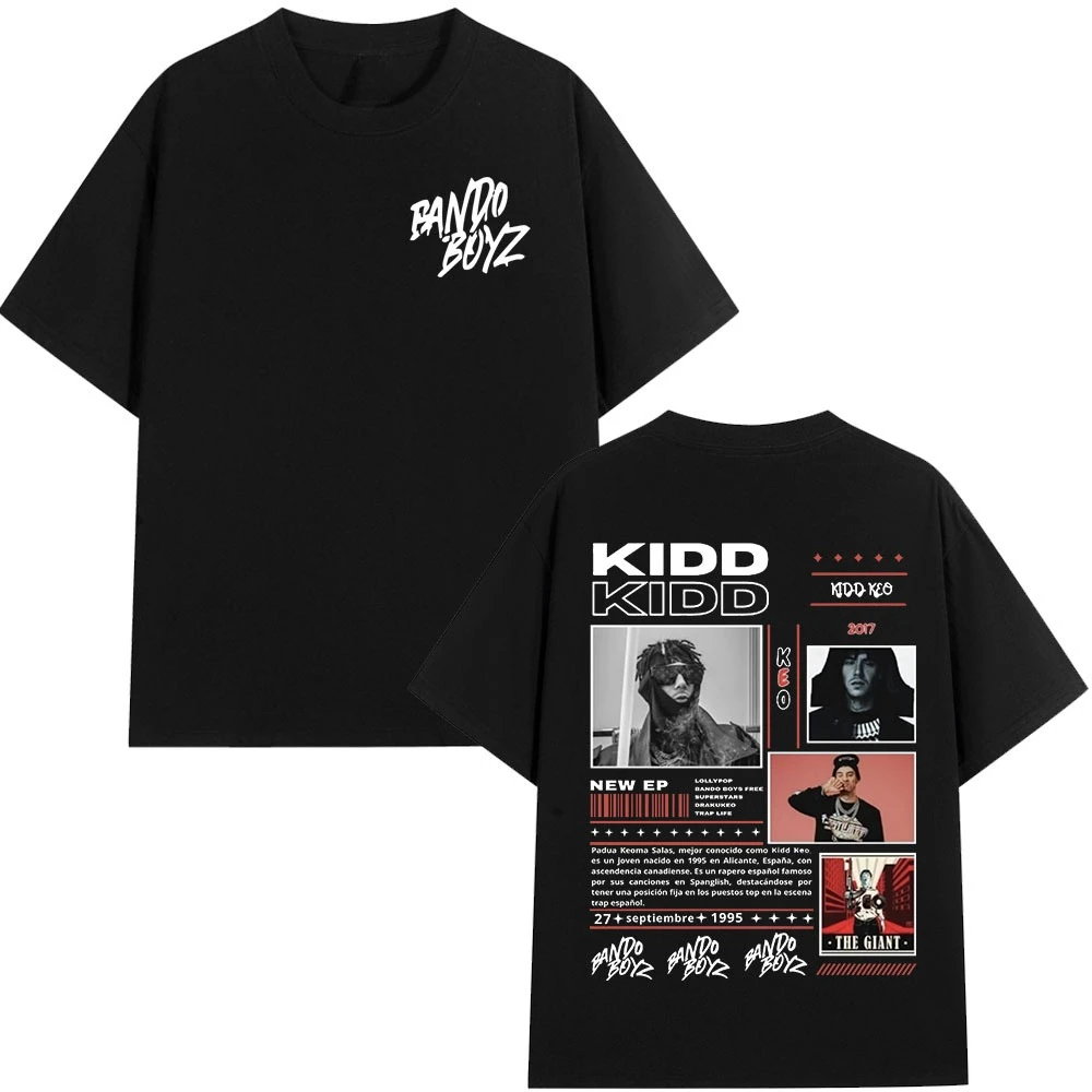 

Rapper Kidd Keo Bando, Boyz Tour Merch T-shirt, Men's Fashion Hip-hop T-shirt, Summer Casual Cotton Oversized O-neck T-shirt