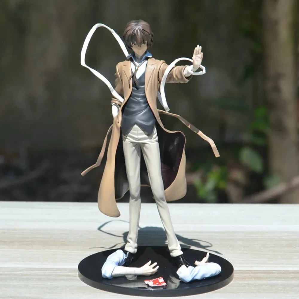 26cm Anime Bungou Stray Dogs Dazai Osamu Nendoron OrangeRouge Action Figure PVC Collection Model Dolls Toys For Gifts