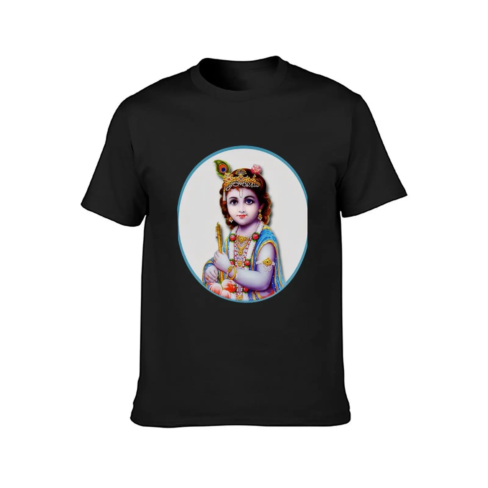 Lord Krishna bal gopal poster bal gopal t-shirt T-Shirt korean fashion cute tops tees oversized t shirts for men