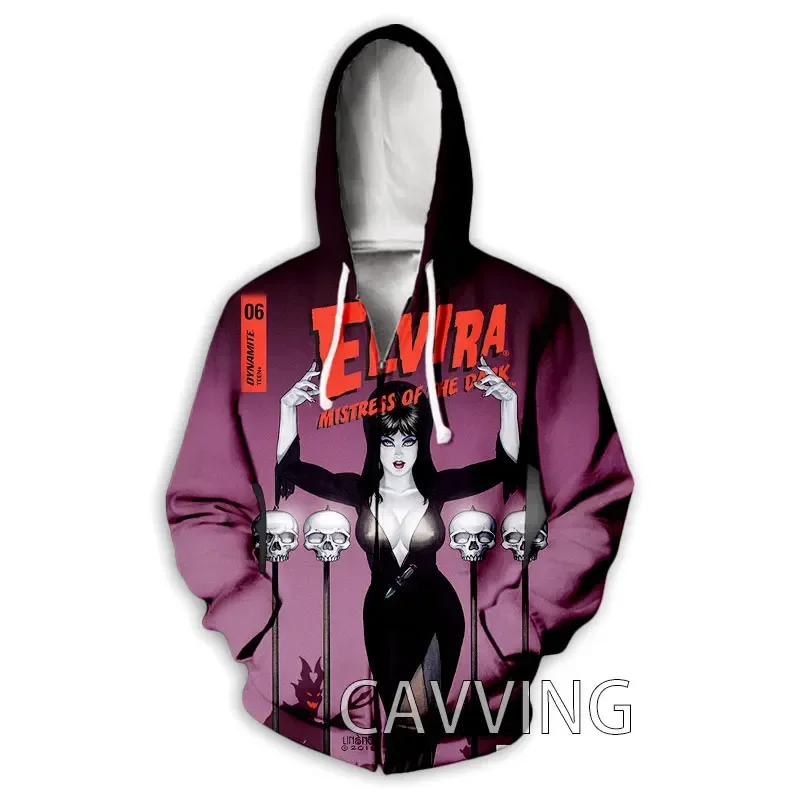 New Fashion 3D Print  E-Elvira Mistress  Zipper Hoodies Zip Up Hooded Sweatshirts Harajuku Hoodie Hip Hop Sweatshirts   Z01