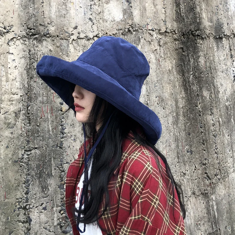 Ladies' Summer Outing Large Fisherman's Hat UV Protection Outdoor Cycling Driving Sunshade Hat