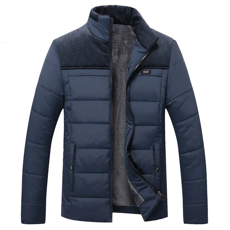 Chaquetas gruesas de terciopelo para hombre, abrigos informales de Color sólido, cálidos, a prueba de viento, prendas de vestir exteriores de lana,