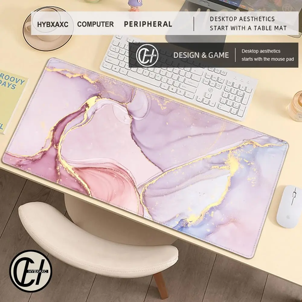 

Коврик для мыши Gamer Purple Marble XL Компьютерный домашний коврик для мыши на заказ XXL Механический коврик для клавиатуры Натуральный каучук Нескользящий ковер