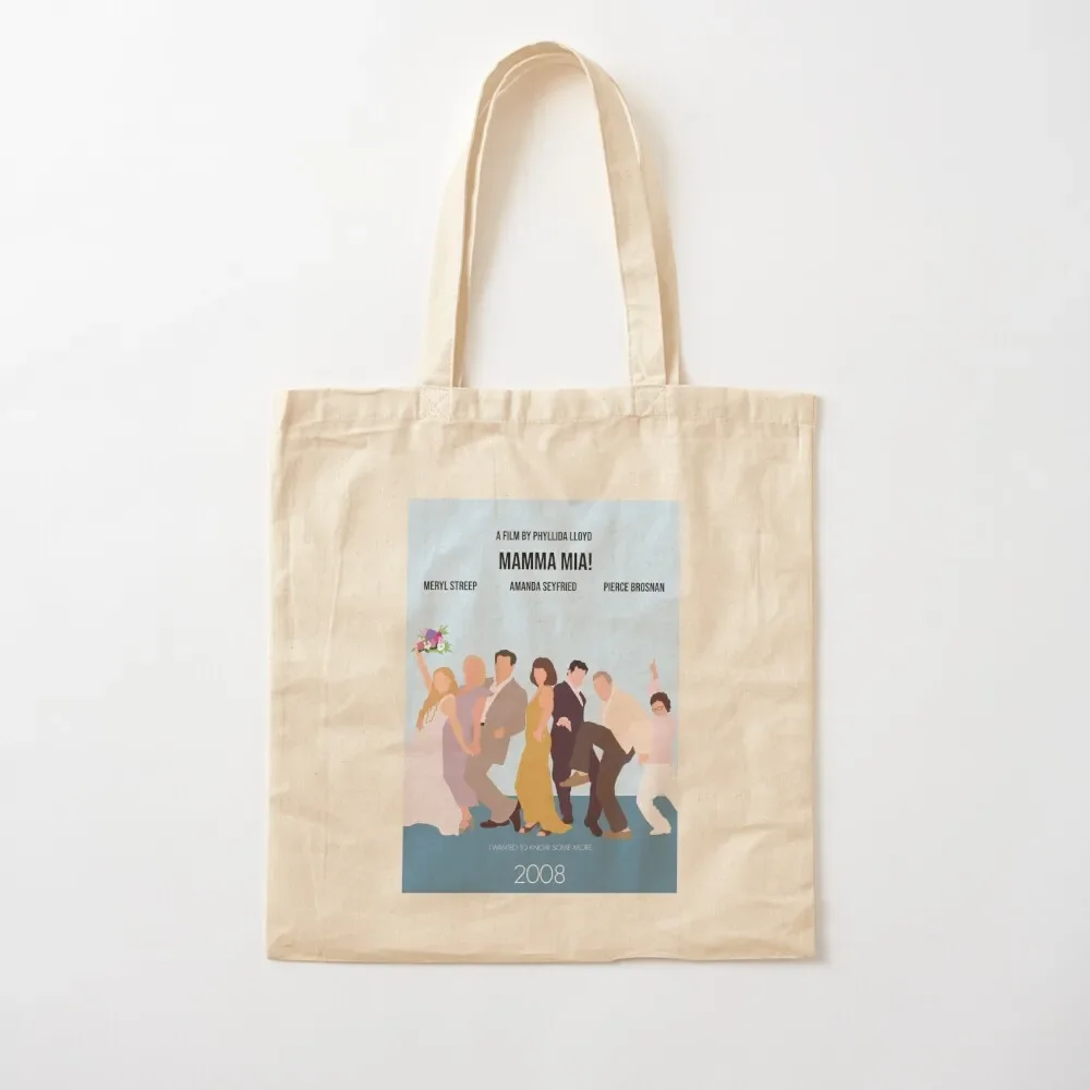 Mamma Mia! Minimalist Movie Poster Tote Bag Shopper canvas tote free delivery bags Tote Bag