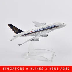 JASON TUTU 16cm Singapore Airways A380 Airbus Aircraft Model Planel Airplane Diecast Metal 1/400 Scale Planes