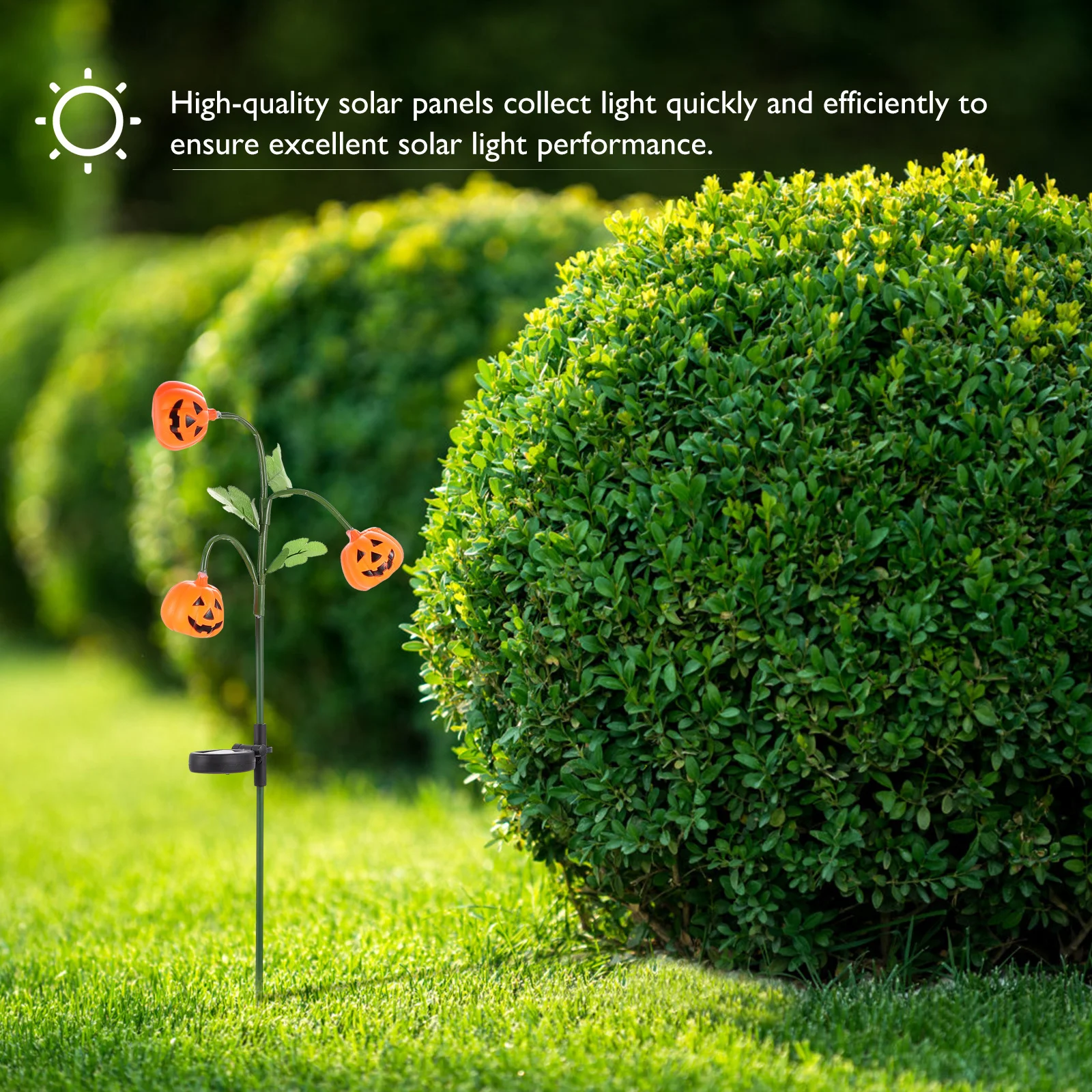 

1Pcs Pumpkin LED Solar Garden Lamp Solar Powered Lawn Ground Light Halloween Outdoor Yard Light Halloween Lights