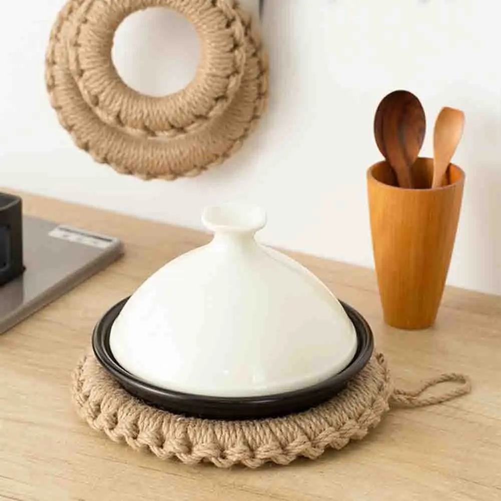 

Ring Pot Holder Hemp Rope Braided-Pad Pot Ring Pan Pad Coaster Insulation Pot Pad Kitchen Accessories Placemats For Table Parts