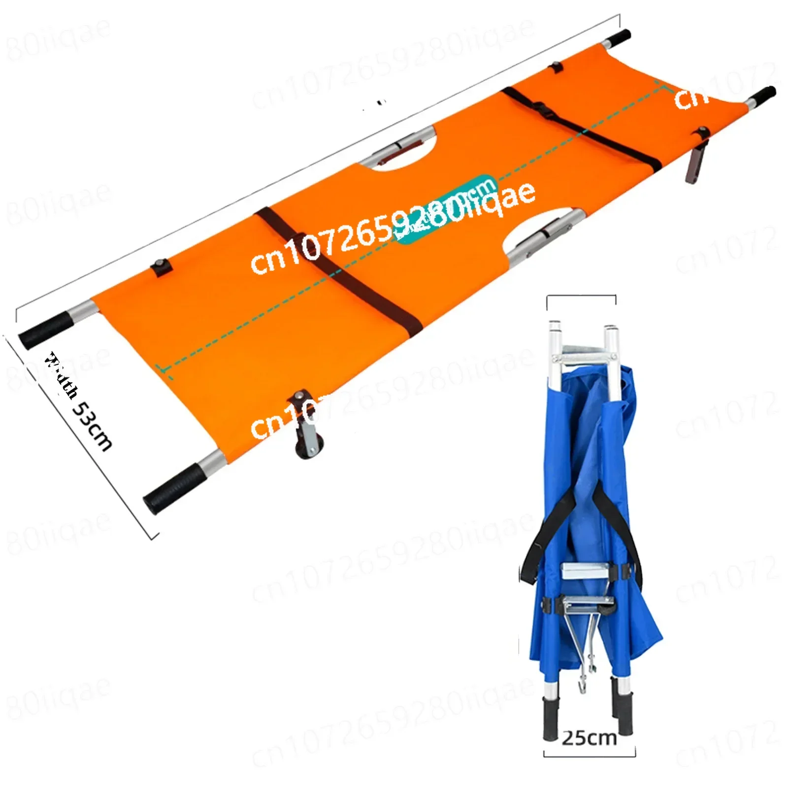 

Emergency Folding Multi-functional Stretcher Transfer Bed for Stairs Mono-frame with Wheels