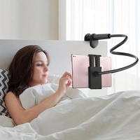 Phone Clip on Stand Holder with Grip Flexible Long Arm Gooseneck Tablet Lazy Bracket Bed Mount Clamp for iPad iPhone Accessories