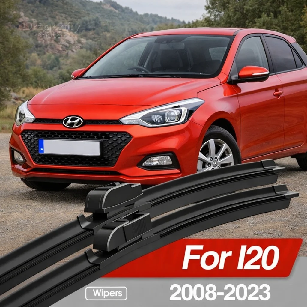 Für Hyundai I20 2008-2023 Frontscheibenwischerblätter 2 Stück Windschutzscheiben-Zubehör 2009 2010 2011 2012 2014 2018 2020
