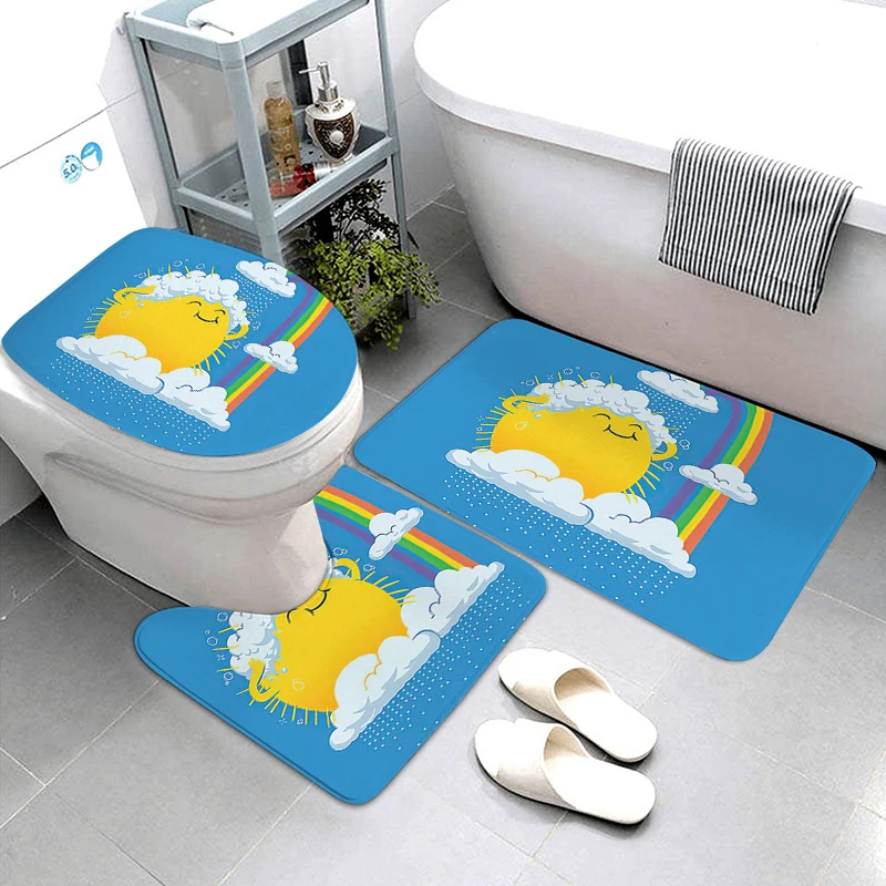 Anti-slip Bath Mat Bathroom Rug Shower Decorative Foot Mat Entrance Door Mat Kitchen Mat Bedroom Merry Christmas Party Mat