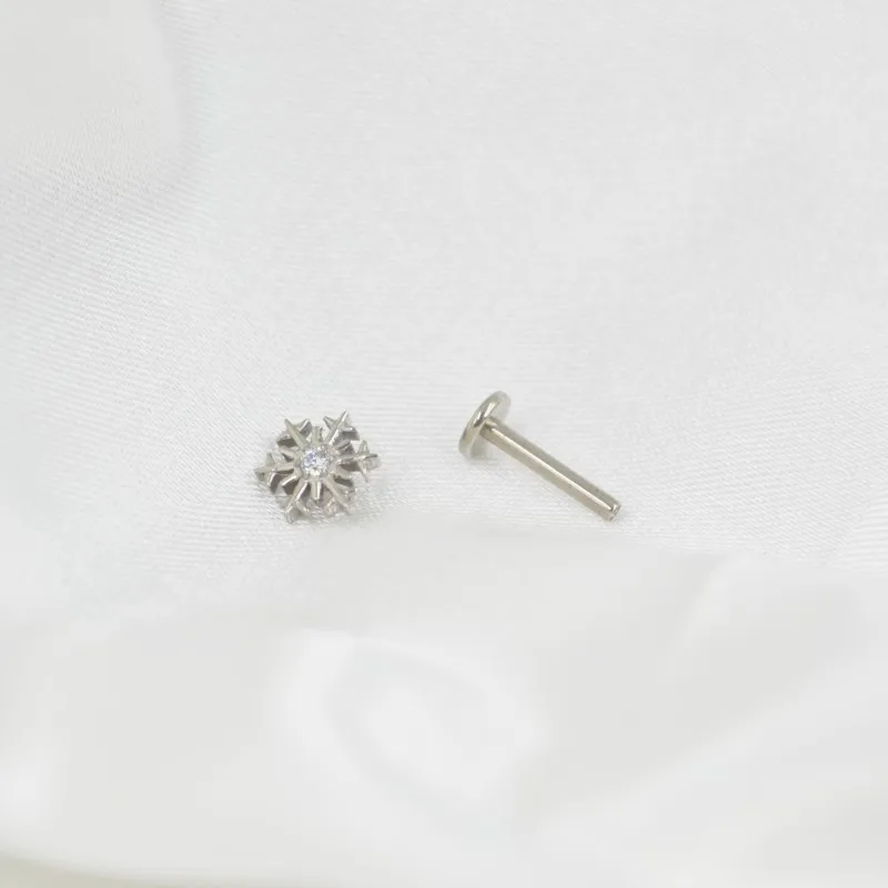 LOT10pcs Body  Jewelry -16G G23 Titanium Astm F136 CZ Lip Labret Ring Bar Lip Piercing Ear Helix Bar Piercing Jewelry