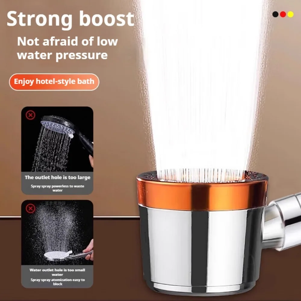 

5 Spray ABS Portable Shower Head High Pressure Large Flow Spa Filtered Shower Heads with Stop Button Universal Bathroom Nozzle