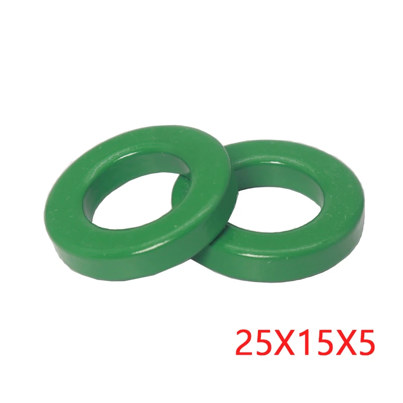 【10-5PCS】Mn-Zn High Conductivity Green Ferrite Core Ring 25*15*5mm anti-interference Filter Inductor 25x15x5mm