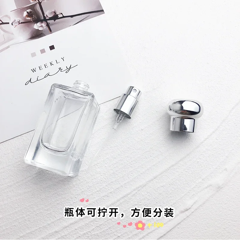 30ml Perfume Split Bottle Glass Press Empty Spray Bottle Screw Cosmetic Replacement Bottles High-end Small Sample Wholesale