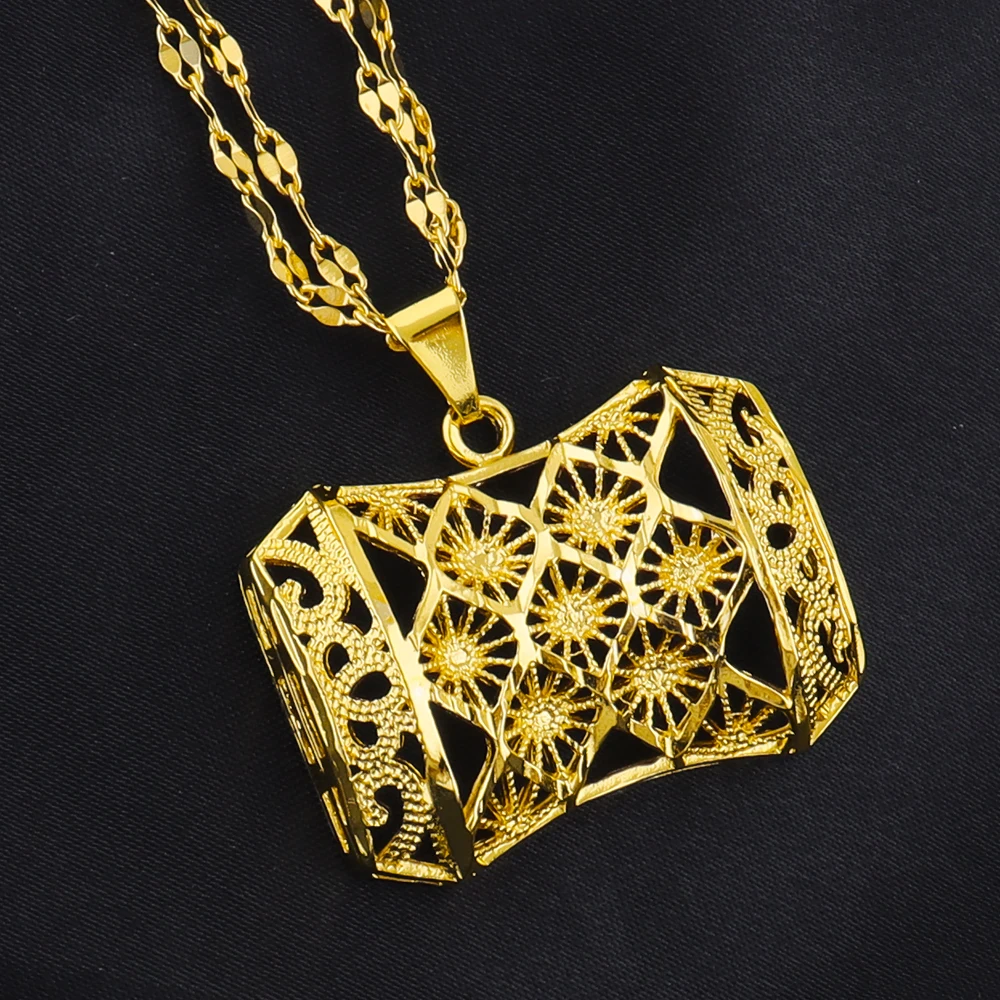 Indisches Dubai Luxus unregelmäßige 24k Gold Farbe Halskette Ohrringe Schmuckset Alltagskleidung Hochzeitstag Geschenke – Detail 6