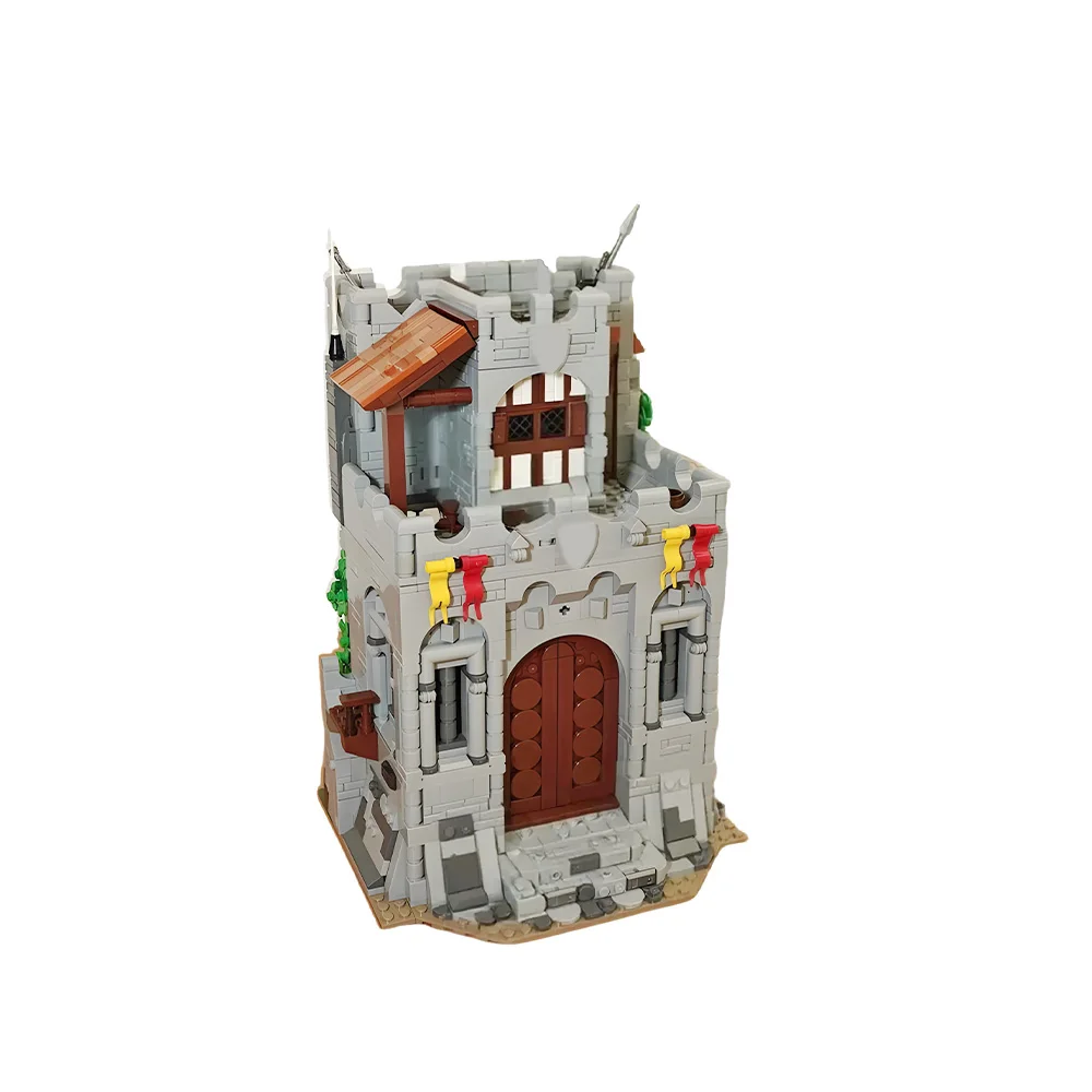 

Gobricks MOC Hero's Hall Building Blocks Model Medieval Hero's Hall Architecture Street View Bricks Assembly Toys Kids DIY Gifts