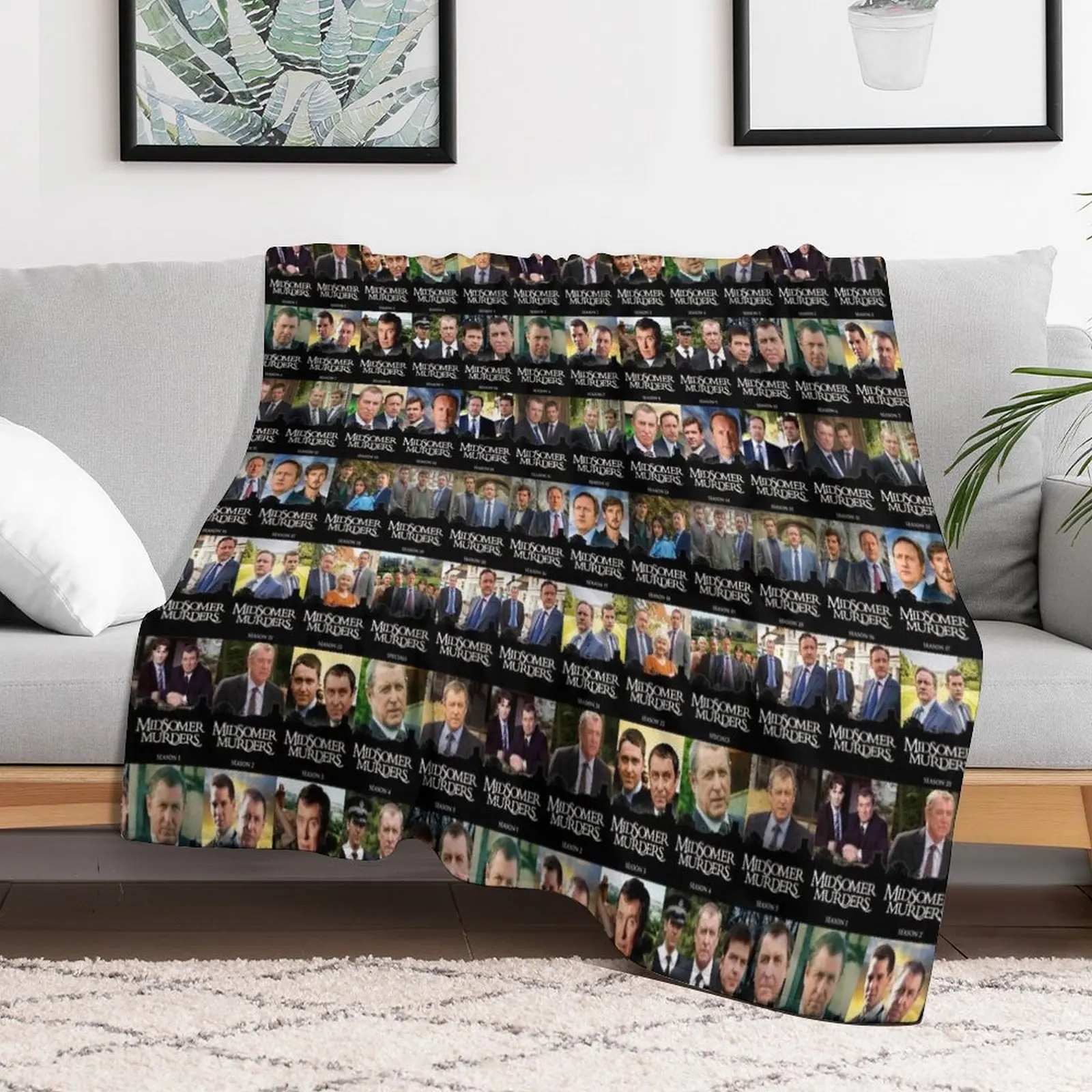 

22 Seasons in Midsomer - Pattern Throw Blanket Loose Cute Plaid Designers Blankets wednesday Thins Blankets
