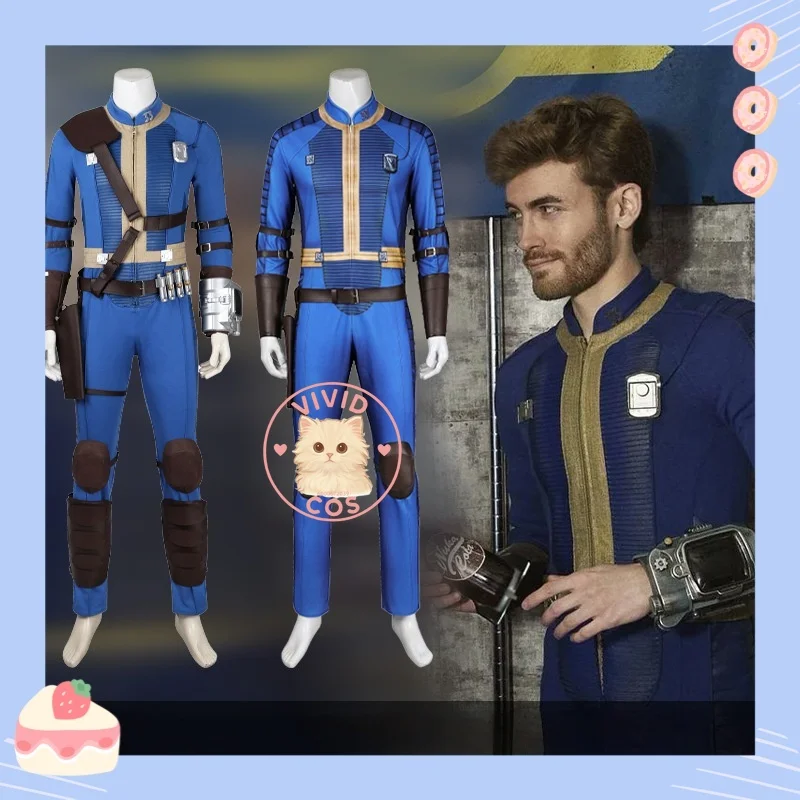 

Fallout TV Series Season 1 Complete Men's Cosplay Costume TV Performance Clothing Adult Blue Jumpsuit Full Set Collection Tight