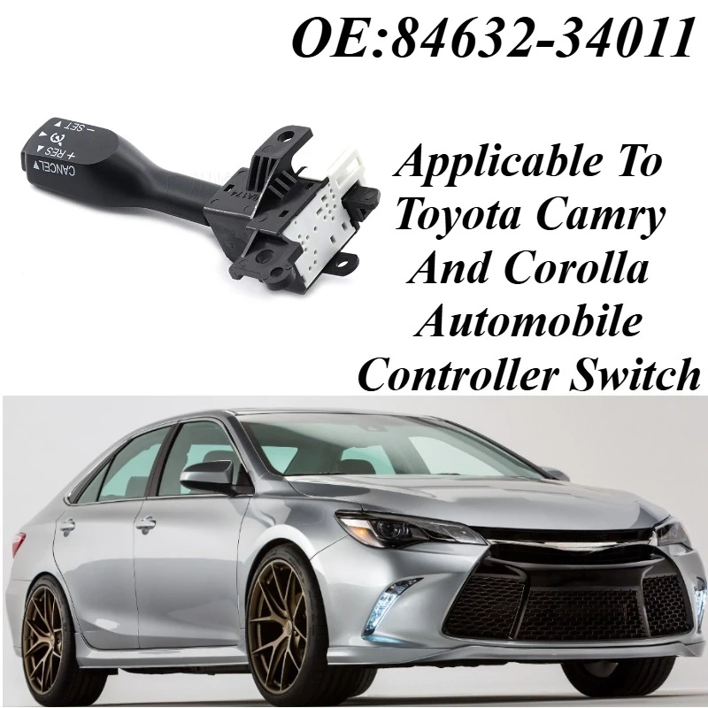 

For Toyota Camry Corolla 2012-2018 Cruise Control Switch 84632-34011 OEM Replacement Steering Wheel Mounted Speed Control Button