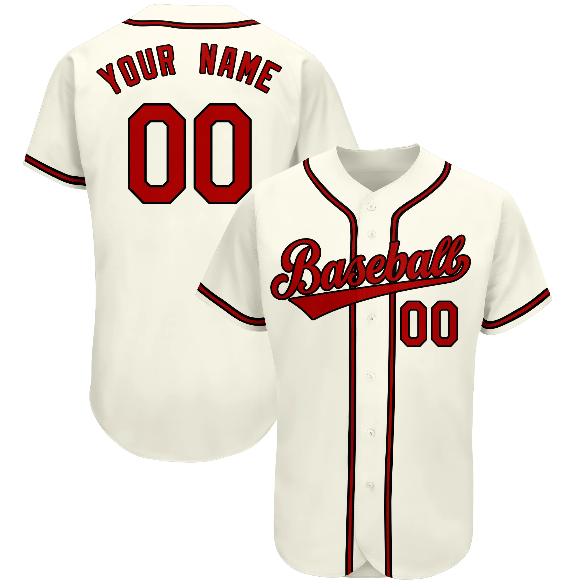 High Quality Stitched Custom Baseball Shirt Embroidered Team Name Number Baseball Jersey Sewing Vintage Shirt for Men/Youth/Lady