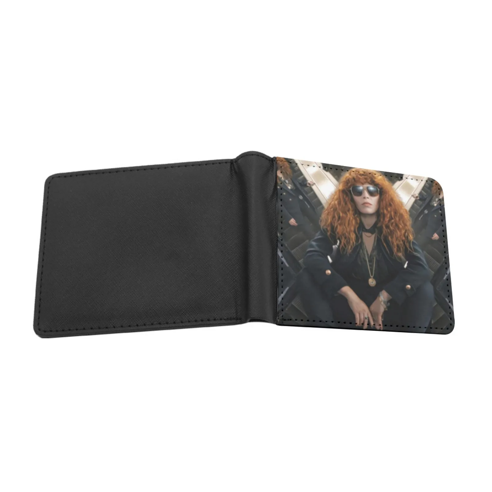 Nadia Vulvokov Russian Doll Men's Wallet Pu Leather Wallet Multifunction Credit Card Purse Russian Doll Russian Matryoshka Doll