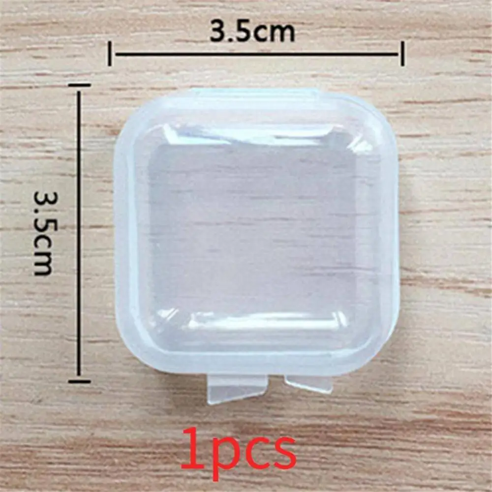 Caixa Plástica Quadrada Transparente Caixa de Comprimidos Semanal Organizador de Jóias Portátil Pequena Mini Caixa De Armazenamento Recipiente de Acabamento