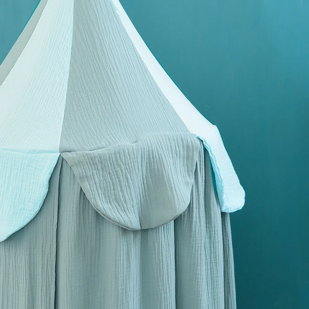 

Palace-style Nordic Dreamy Cotton Double-layer Mosquito Net Summer Blackout Bed Curtain