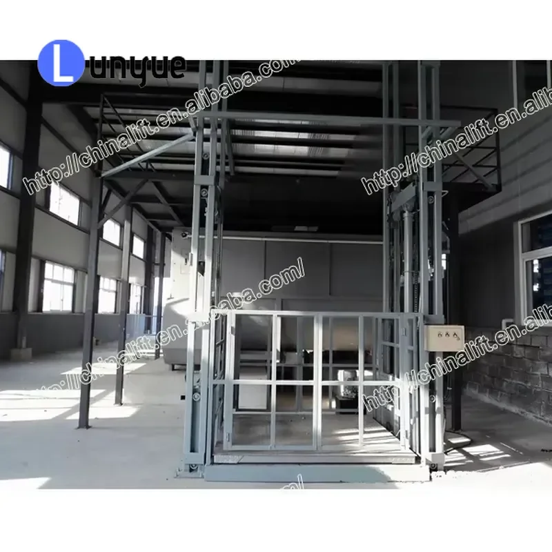 3-10 Ton Hydraulic Wall Mounted Cargo Lift Vertical Forklift Industrial Construction Guide Rail Freight Elevator for