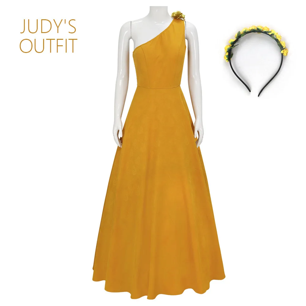 

Anime Movie Rabbit Judy Cosplay Costume Judith Police Uniform Yellow Dress Wig Suit for Women Girls Halloween Party Outfit
