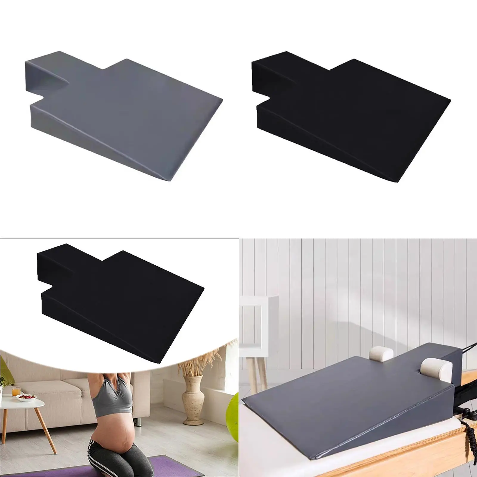 Bloque de cuña reformador de Pilates, bloque de elevación profesional, accesorios de entrenamiento para estiramiento, ejercicio, culturismo, equilibrio de entrenamiento