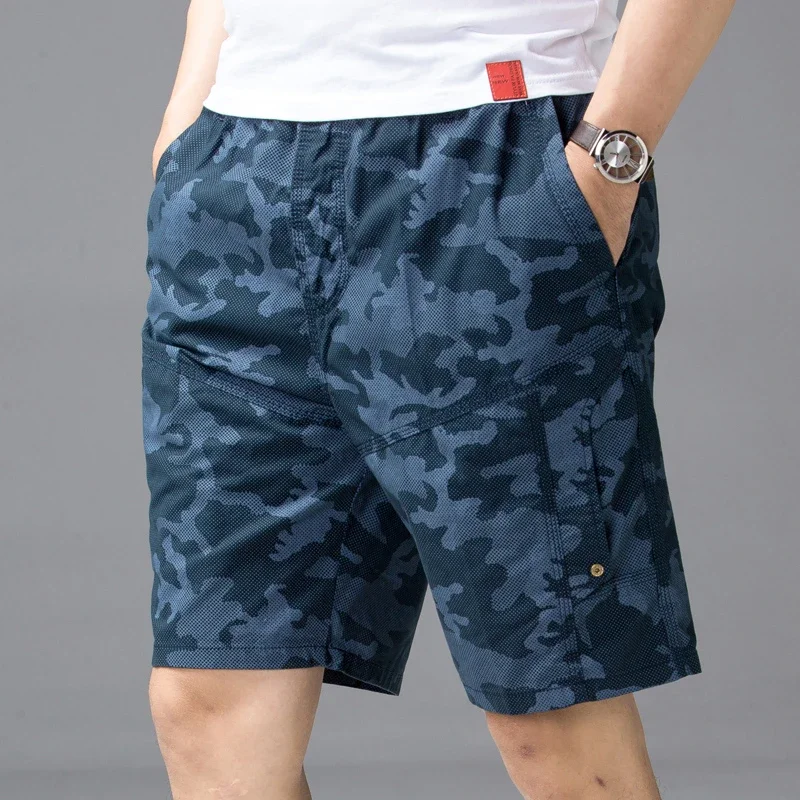 

Men's Camouflage Cargo Shorts Summer Loose Fit Five-Piece Casual Pants Outdoor Beach Shorts Plus Size