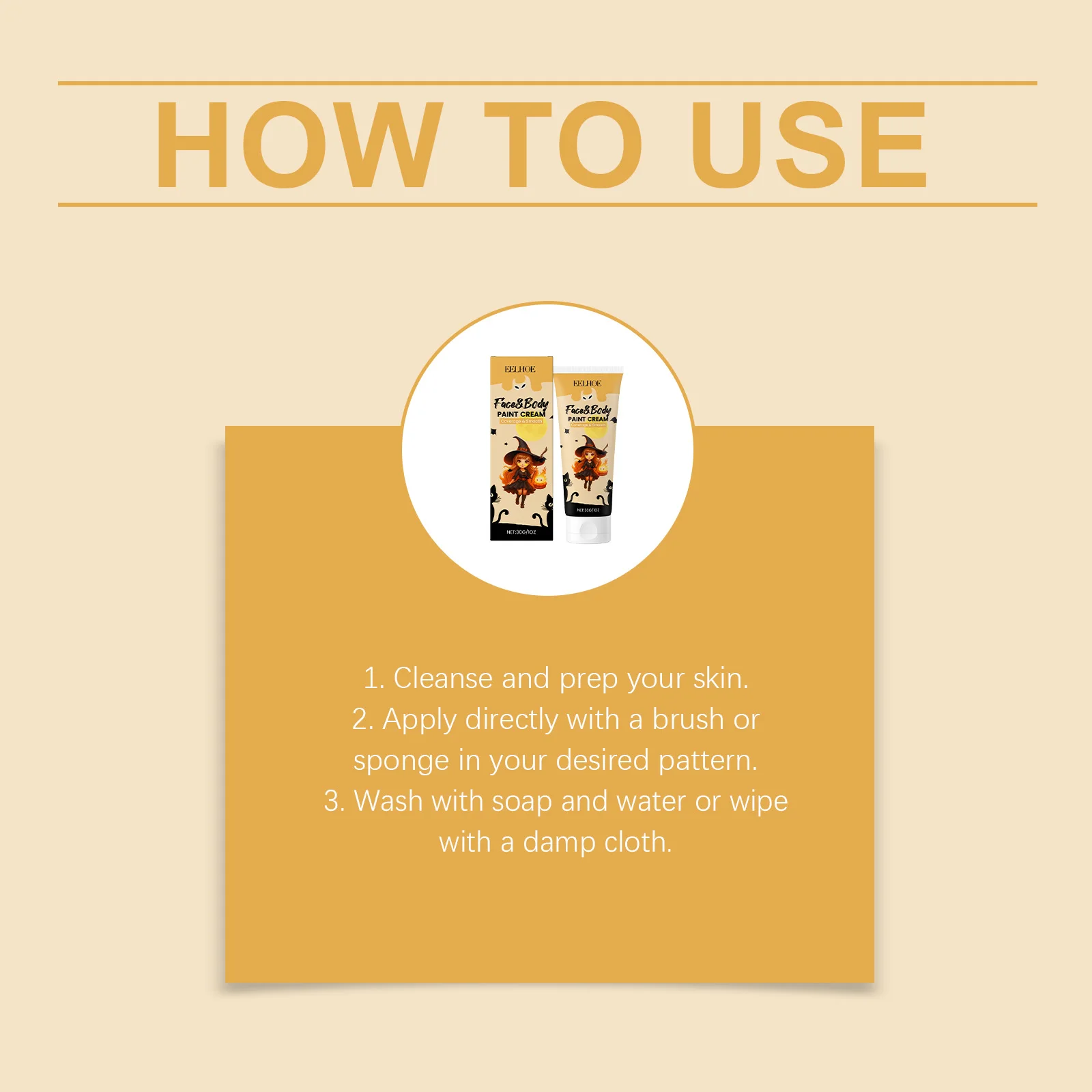 Halloween rosto corpo pintura fundação creme cosplay palhaço colorido capa à prova dwaterproof água pele festivo maquiagem pintura pigmentos