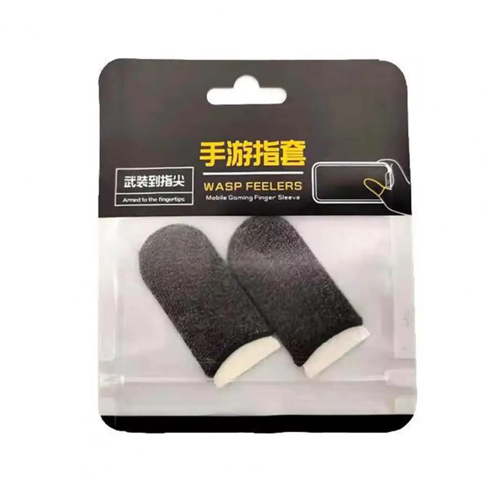 زوج واحد من أكمام أصابع شاشة اللمس غير قابلة للخدش من ألياف النايلون المقاومة للعرق وأكمام الأصابع للترفيه