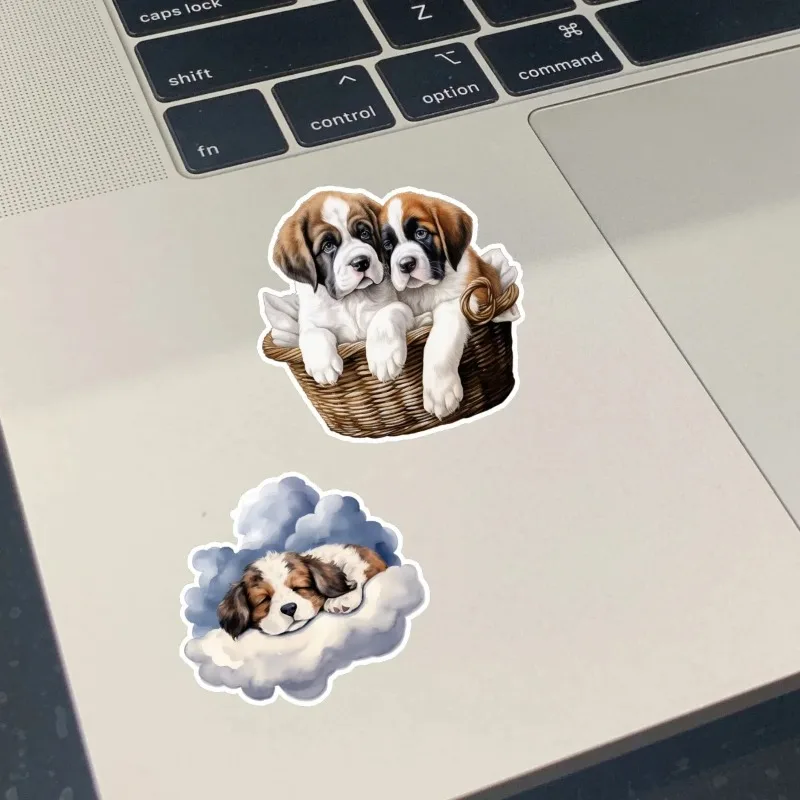 Cartoon Cute Little Milk Dog Sleeping  Sticker Bag Retro Character Hand Tent DIY Collage Scrapbooking Accessorie  Stationery