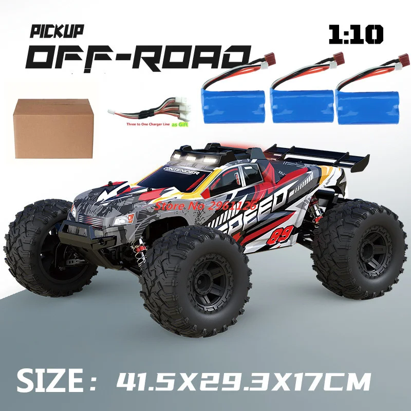 2.4G 4WD Grote 1:10 Drift RC Racewagen 70 KM/H Hoge Snelheid Legering Materiaal Hoge Verlichte LED Rubberen Banden RC Racewagen Speelgoed Geschenken