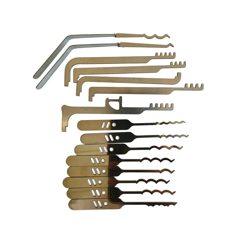 15Pcs Multitool Kit Car Locksmith Tool Lock Pick Set And Lock Opening Tools for Door Repair Compatible with Power Tools