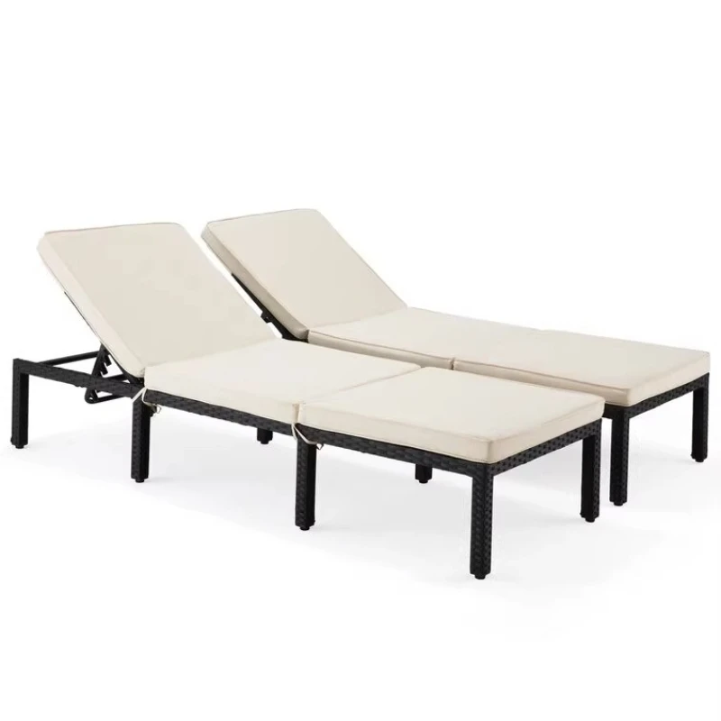 

Outdoor rattan bed villa courtyard poolside lounge chair sauna folding beach bed and breakfast rattan chair outdoor