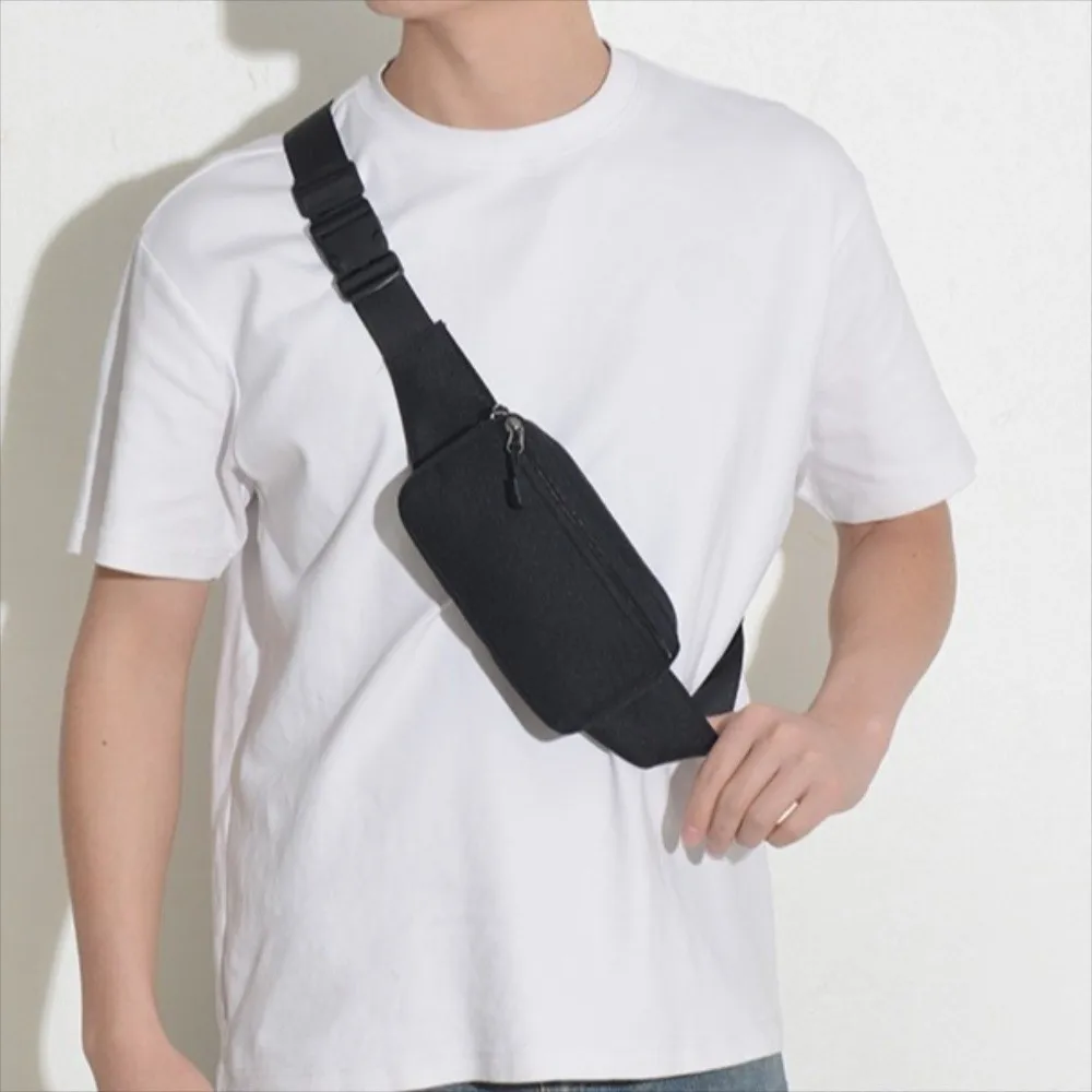 

Waterproof Men Sports Waist Bag Zipper Oxford Fashion Chest Bag Lightweight Large Capacity Marathon Running Bag Outdoor