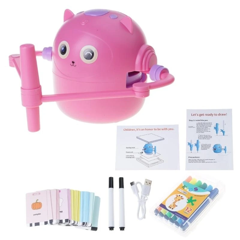 Interactive Educational Drawing Robot Toy Art Learning Toy for Preschool Kids A2UB