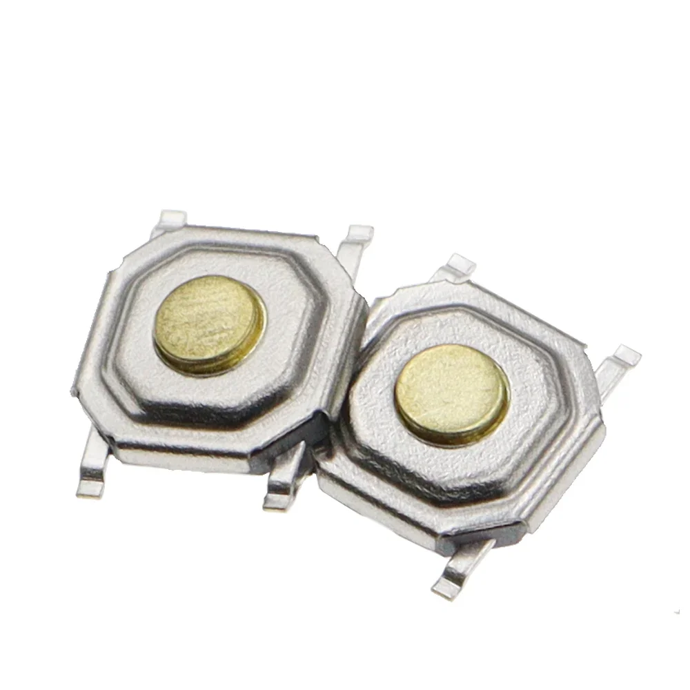 100PCS 4X4X1.5MM SMD Tactile Tact Push Button Micro Switch 4*4*1.5mm Push Button Copper Head Keys Button 4Pin