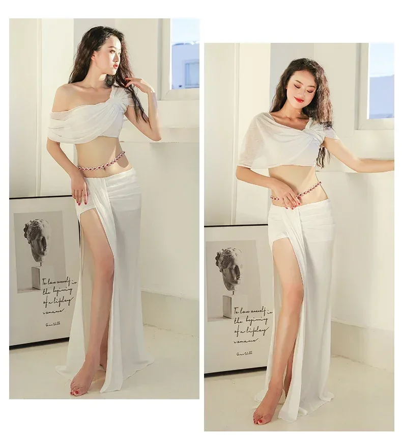Nuovo costume di danza del ventre femminile elegante dea danza orientale pop canzone tuta da allenamento per le donne abbigliamento di danza del ventre gonna superiore