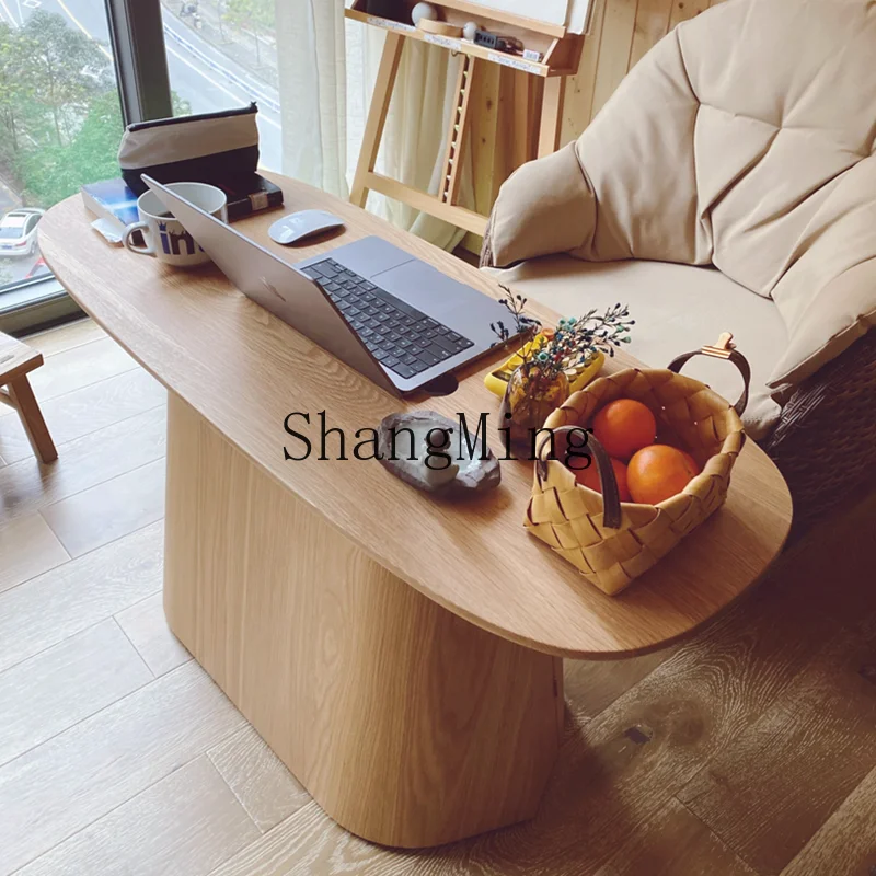 LXY solid wood small apartment household tea table removable simple modern tea table
