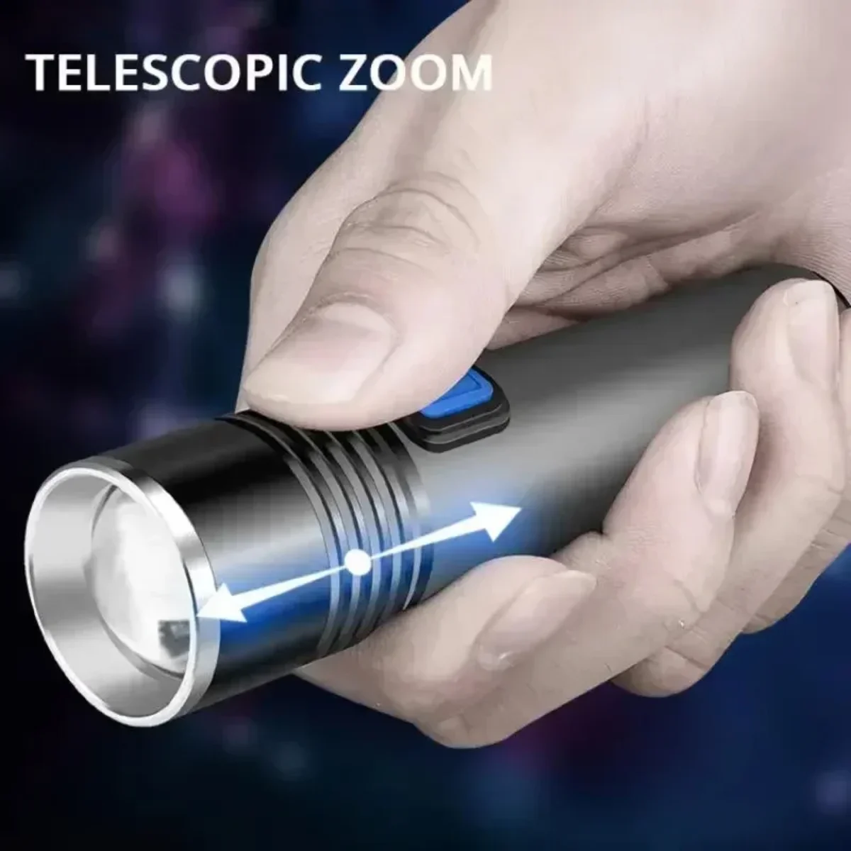 395nm UV Flashlight High Power USB Rechargeable Ultraviolet Black Light Torch Pet Urine Detection  Currency Verification Lantern view 5