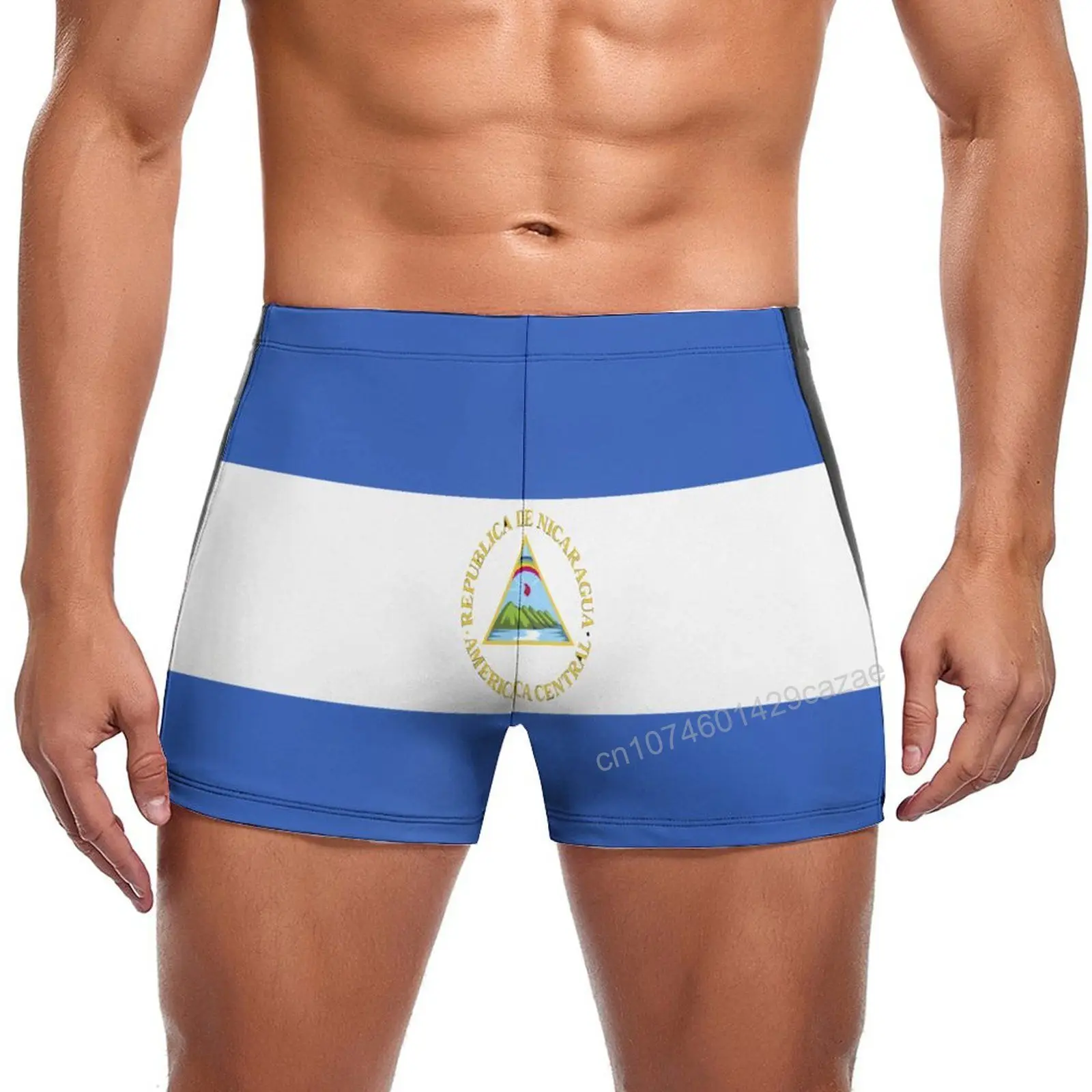 

Swimming Trunks Nicaragua Flag Quick Dry Shorts For Men Swim Beach Short Summer Gift