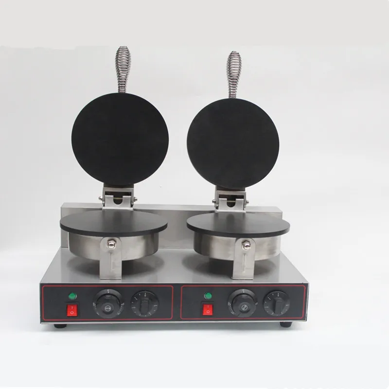Double Head Egg Roll Machine Commercial Crispy Egg Roll Machine Flat Crispy