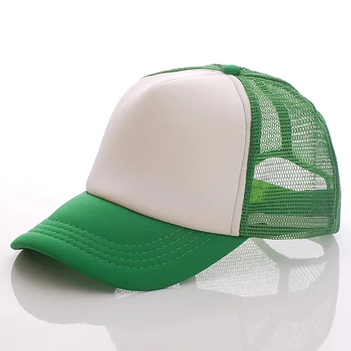 Imagen 2 del producto Sombreros de béisbol en blanco con sublimación de color caramelo, gorra Snapback deportiva de malla lisa para camionero de viaje para hombres, niños, mujeres y niñas