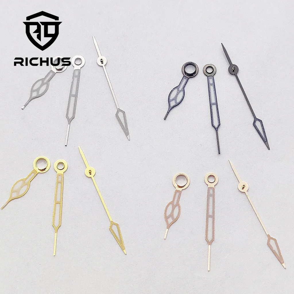 RICHUS NH35 Watch Hands Silver Watch Hands Green Luminous Fit NH34 NH35 NH36 Movement Watch Accessories